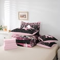 thumbnail image 6 of Manfei Girls Pink Monogrammed Twin Bedding Sets 7pcs, Personalized Letter A Bedding Comforter Set, Kawaii Axolotl Cherry Blossoms Sheet Sets, Super Cozy Room Decor, 6 of 8