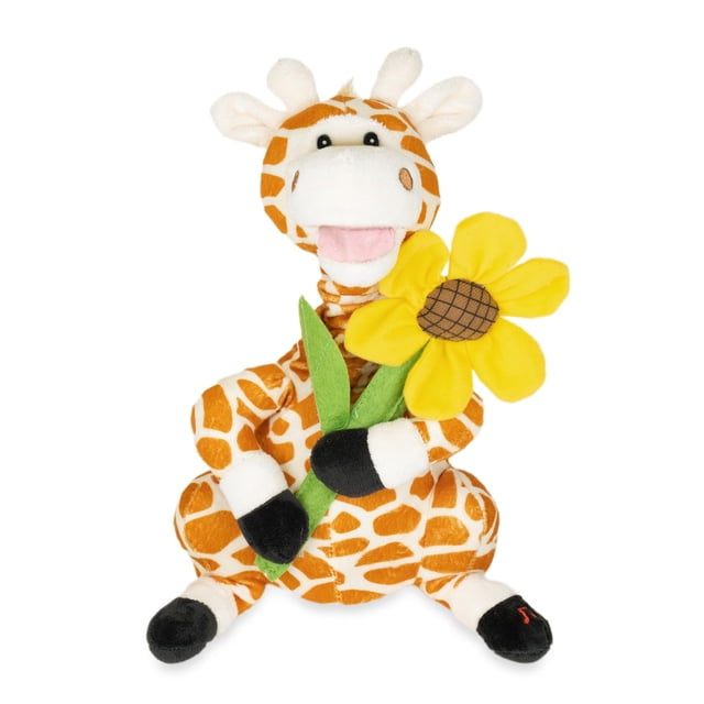 Peluche con forma de jirafa Cuddle Barn Gerry de 30 cm con sonido