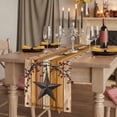 thumbnail image 2 of Texas Star Vintage 70 Inch Table Runner, Berry Yellow Brown Wooden Farmhouse Dresser Scarf Cotton & Linen Tablerunner for Dining/Kitchen Island/Holiday Party Décor 13" x 70", 2 of 9