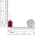 thumbnail image 2 of Gem Stone King 925 Sterling Silver Red Created Ruby and Blue Created Sapphire Pendant Necklace for Women (20.25 Cttw, Emerald Cut 18X13MM, With 18 inch Silver Chain), 2 of 4