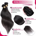 thumbnail image 2 of HAIRRO Hair One Bundle 100% Unprocessed Brazilian Virgin Human Hair Bundles Body Wave Bundles Wet Human Hair Natural Color Hair Extensions, 2 of 8