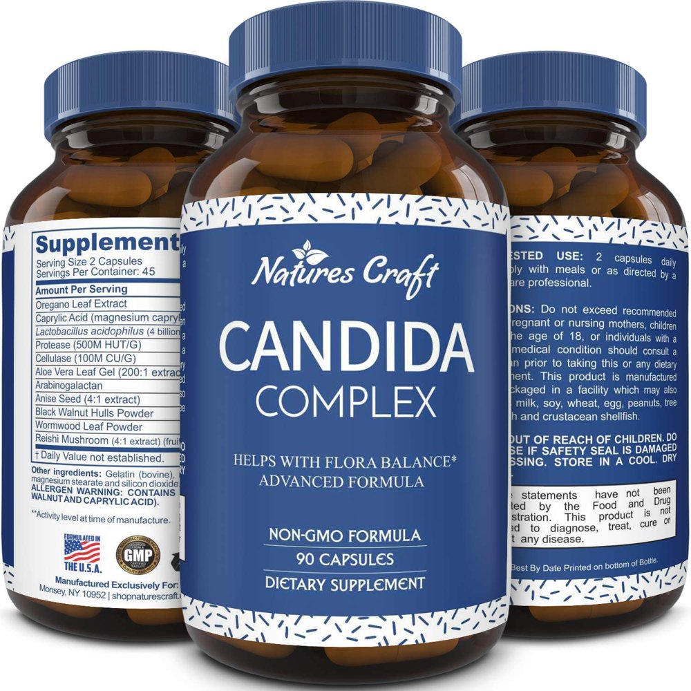 Natural Candida Albicans Detox Pills Fast Acting Relief Pure Probiotics