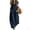 Navy, variant on hoksml Women's V-Neck Short Sleeve Jumpsuit, Casual Button Front Wide Leg Overalls with Pockets