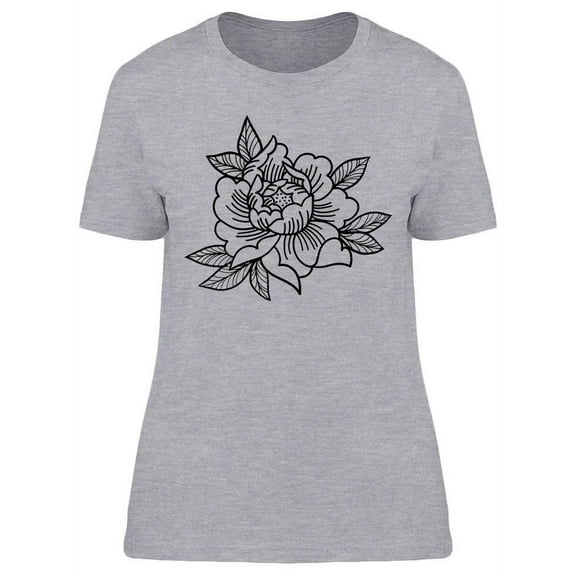 Traditional Rose Design T-Shirt Women -Image by Shutterstock, Female Medium