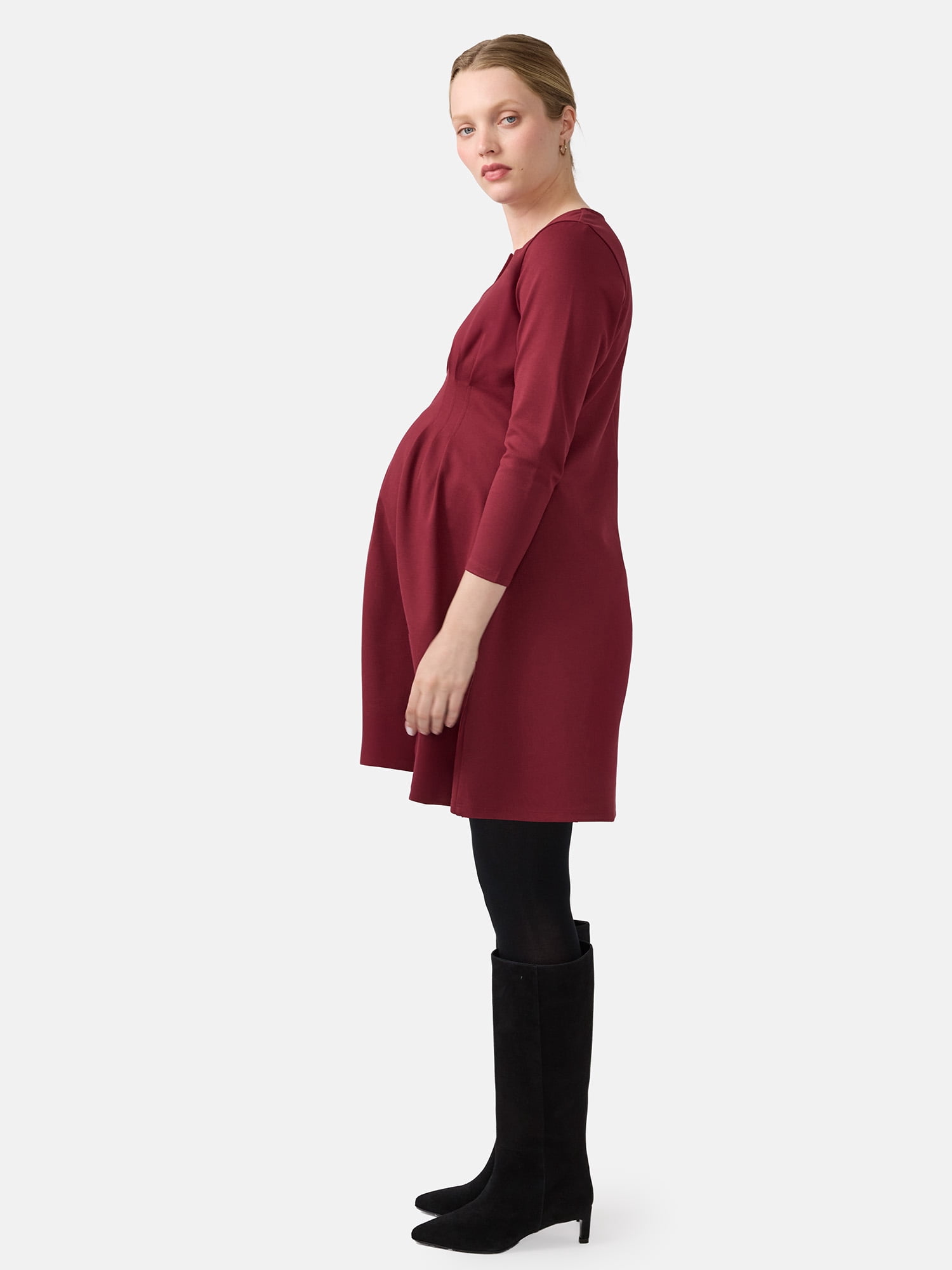 Ingrid & Isabel For Every Belly Women’s Maternity Pintuck Mini Dress, Sizes S-XXL