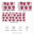 thumbnail image 2 of Yayeee Pillowcase Standard Size Set of 2 Satin Wrinkle Resistant Pillow Case, Cartoon Strawberry, 2 of 8