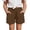 a-Brown197, variant on FINALGANG Girls Kids Solid Colro Elastic Waist Casual Shorts With Pockets Lightweight Breathable Summer Shorts For Daily Playwear Beach Grey 10-11 Years