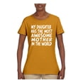 thumbnail image 2 of My Daughter Has The Most Awesome Mother Mother's Day Womens Graphic T-Shirt, Gold, 2XL, 2 of 3