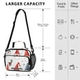 thumbnail image 3 of Cute Claus Faces Christmas Tree Leaves Insulated Lunch Bag Portable Cooler Bag Mommy Bag Large Capacity 6L, 3 of 9