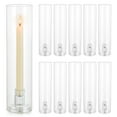 Sziqiqi Hurricane Taper Candle Holder 10 Pcs Glass Candle Holders