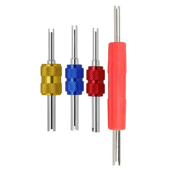 4Pcs Car Air Conditioner Valves Cores Wrench Installation Tool Repairing Set Valves Cores Removal Wrench Tool