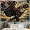 thumbnail image 2 of Orinice Bald Eagle American Flag Patriotic Tapestry Wall Hanging Unique Style for Home Decor - Suitable for Living Room, Bedroom, Farmhouse, Dorm - 4 Sizes Available 50x40inch, 2 of 6