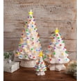 thumbnail image 2 of Plow & Hearth 14" Indoor/Outdoor Battery-Lighted Ceramic Christmas Tree - White, 2 of 3