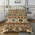 thumbnail image 1 of Western Quilt Set Southwestern Coverlet Set,Geometric Aztec Bedspread Set Queen,Geometry Triangle Quilted Vintage Exotic Stripes Western Home Decor, 1 of 3