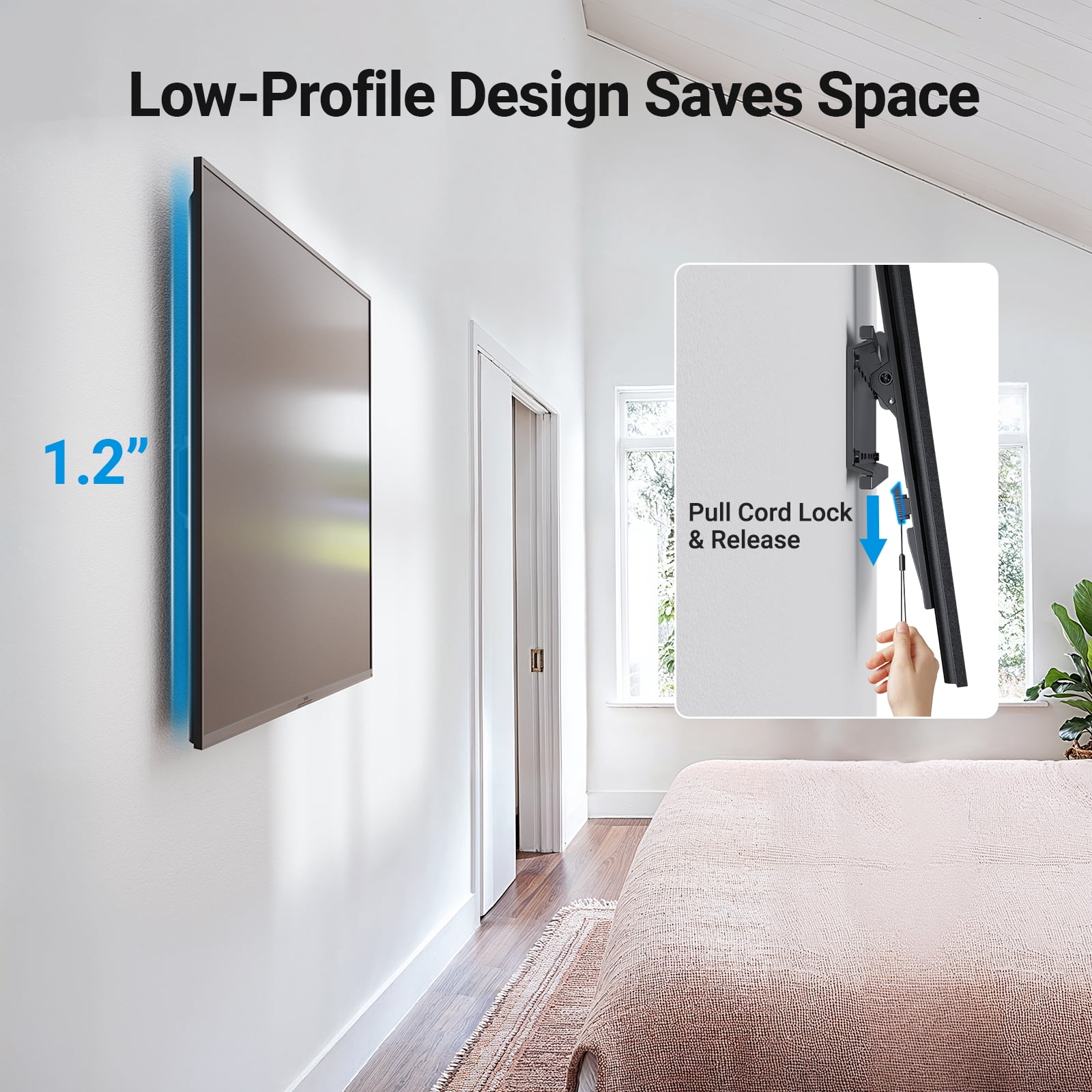 MountFTV Tilt TV Wall Mount Bracket for 23-70 Inch TVs photo 3