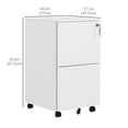 thumbnail image 3 of Vinsetto Steel File Cabinet with Lock Hanging Bar for Letter A4 Legal Size, 3 of 10