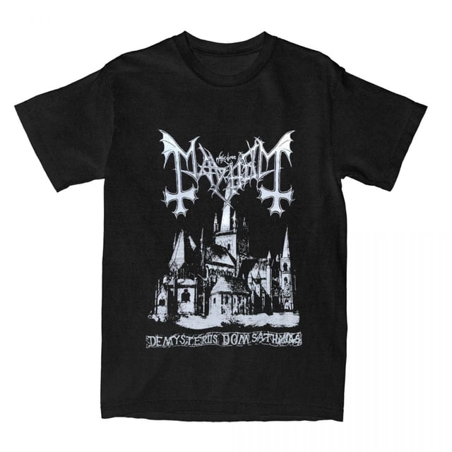 -Camiseta de Mayhem Deathcrush Dead Varg para hombre y mujer camisa divertida de cuello redondo moda Vintage de algodón talla grande
