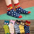 thumbnail image 4 of Calcetines de mujer, 6 pares de calcetines de algodón con animales divertidos y adorables, calcetines multicolores para mujer, talla única (EU 37-42), 4 of 5