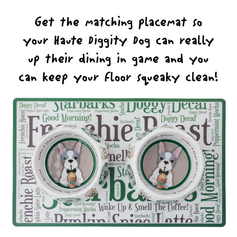 Haute Diggity Dog Bowls and Placemats Collection  Dishwasher Safe, Food  Grade, Non-Skid, BPA-Free, Chip-Proof, Tip-Proof, and Dishwasher  Safe?Malamine?Bowls with Fun, Brand Parody Designs ? 2 Bowls 