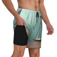 thumbnail image 2 of Fuzoiu Vintage Brass Balance Scale Print Men's Swim Shorts,Quick-Dry Double-Layer Swim Trunks,Board Trunks,Beach Shorts Swimwear Bathing Suits-3X-Large, 2 of 6