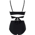 thumbnail image 2 of HZKAICUN Women's High Waisted Bandage Bikini Set Wrap Two Piece Push Up Swimsuits, 2 of 7