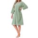 thumbnail image 2 of INSPIRE CHIC Vestido de Noche de Franela para Mujeres, Sleepdress de Forro de Felpa, Cuello Redondo, Pullover, Ropa de Casa de Invierno con Bolsillo, Talla M, Verde Claro, 2 of 6