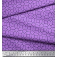 thumbnail image 2 of Soimoi Purple Rayon Fabric Octagon Art Geometric Print Fabric by Yard 56 Inch Wide, 2 of 3