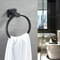 thumbnail image 4 of Anillo de toalla para baño 1 paquete, ganchos para toallero circular de baño de cocina, montaje en pared, almacenamiento resistente, acero inoxidable Xemadio 2035037-4, 4 of 8