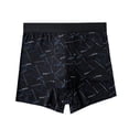 thumbnail image 4 of Mens Cotton Boxer Briefs 3 Pack, Geometric Print Multipack, Plus Size Big & Tall, Tagless & No Ride Up, Ultra-Soft Breathable Underwear,Size 4XL, 4 of 8