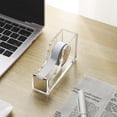 thumbnail image 7 of Clear Desktop Tape Dispenser, Modern Acrylic Tape Dispenser Core Desktop Adhensive Tape Cutter Holder for Office Desk, Home Gold, 7 of 7