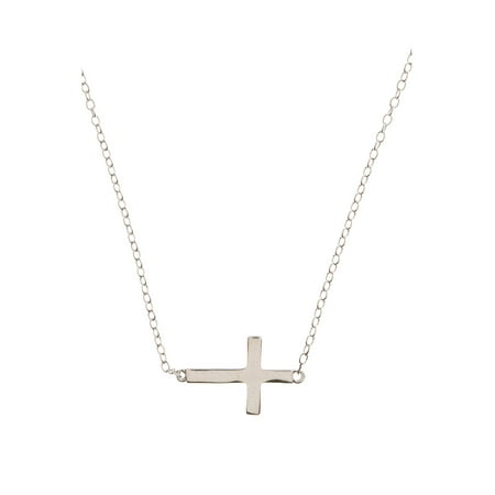 Sterling Silver Sideways Cross Necklace (Best Fashion Jewelry Websites India)