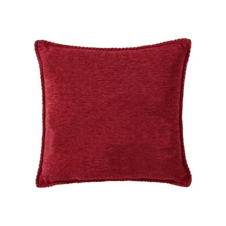 Mainstays, 2 Pack Joyful Chenille Christmas Pillows, 17 x 17 and 12 x 18