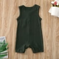thumbnail image 3 of ITFABS Baby Summer Cotton Romper, Solid Color Sleeveless Button Ribbed Jumpsuit, 3 of 6