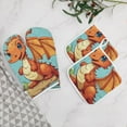 thumbnail image 5 of Cute Dragon Baby Insulated Gloves And Pot Mats (four Piece Set), 5 of 6