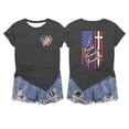 thumbnail image 4 of DHFJKG Independence Day T Shirt Women American Flag Print Short Sleeve Crew Neck Graphic Tee 1776-2026 250 Years Celebration Top, 4 of 4