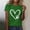 Green, variant on Lilgiuy National Pet Day Paw Print Shirts for Women Summer Solid Color Dog Mom Love Heart Graphic Tee Casual Crewneck Short Sleeve Pullover T-Shirt for Mothers'Day(Pink,L)