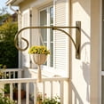 thumbnail image 6 of Heavy-duty Wall Mount Bracket - 11" Metal Retro Scroll Style Hook Holder,Rustproof Solid Structure for Garden Decorations & Outdoor Hanging Supplies,Bronze, 6 of 7