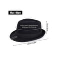 thumbnail image 3 of Deago Men's Timelessly Classic 20s Trilby Fedora Hat with Band Casual Short Brim Panama Jazz Cap Manhattan (Black-2), 3 of 8