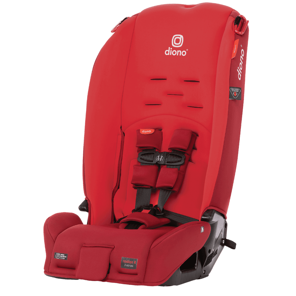 Diono Radian 3R, 3-in-1 Convertible Car Seat, Rear Facing & Forward Facing, 10 Years 1 Car Seat, Slim Fit 3 Across, Red Cherry