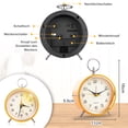 thumbnail image 3 of Monstrate Reloj despertador retro con batería de larga duración para dormitorio Reloj despertador retro de amplia aplicación Decoración del hogar, 3 of 6