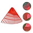 thumbnail image 4 of KAKOWELY 2pcs Plastic Gardening Shrub Rake Sanitation Leaf Rake Cleaning Leaf Rake for Lawns,15.94X"X12.6"X1.77", 4 of 5