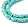 thumbnail image 2 of GKNET 10strands Polymer Clay Beads 4mm-8mm Speckled Colorful Flat Round Heishi Bead-(6mm) Turquoise, 2 of 6