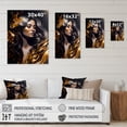 thumbnail image 4 of Designart Gold And Black Sensual Woman II Canvas Wall Art, 4 of 5