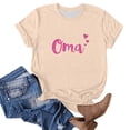 thumbnail image 4 of Camiseta de Manga Corta de Cuello Redondo con Impresión de la Carta para las Mujeres, Casual Diario Y Top de Fiesta, 4 of 4