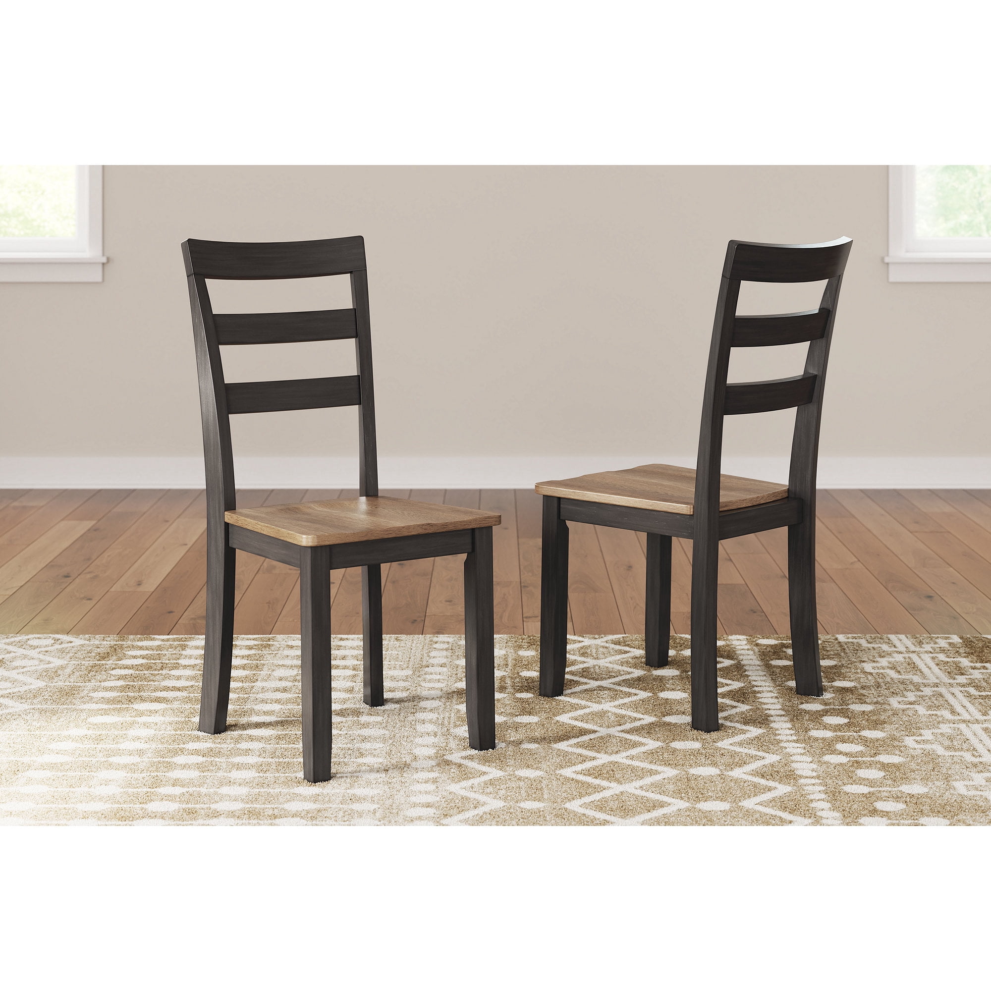 Signature Design by Ashley Gesthaven Solid Wood Frame Dining Chair, Set of 2, Natural/Brown