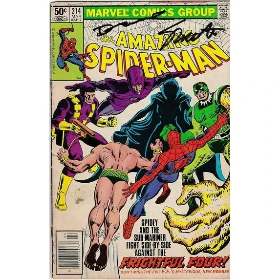 Amazing Spider-Man #214 Signed Jim Shooter Denny O'Neil