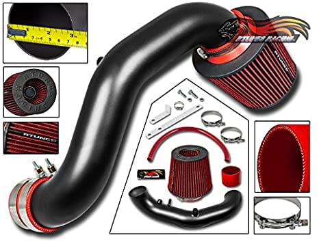 RTUNES RACING BLACK SHORT RAM INTAKE Compatible For 2002-2006 ACURA RSX BASE 2.0L 