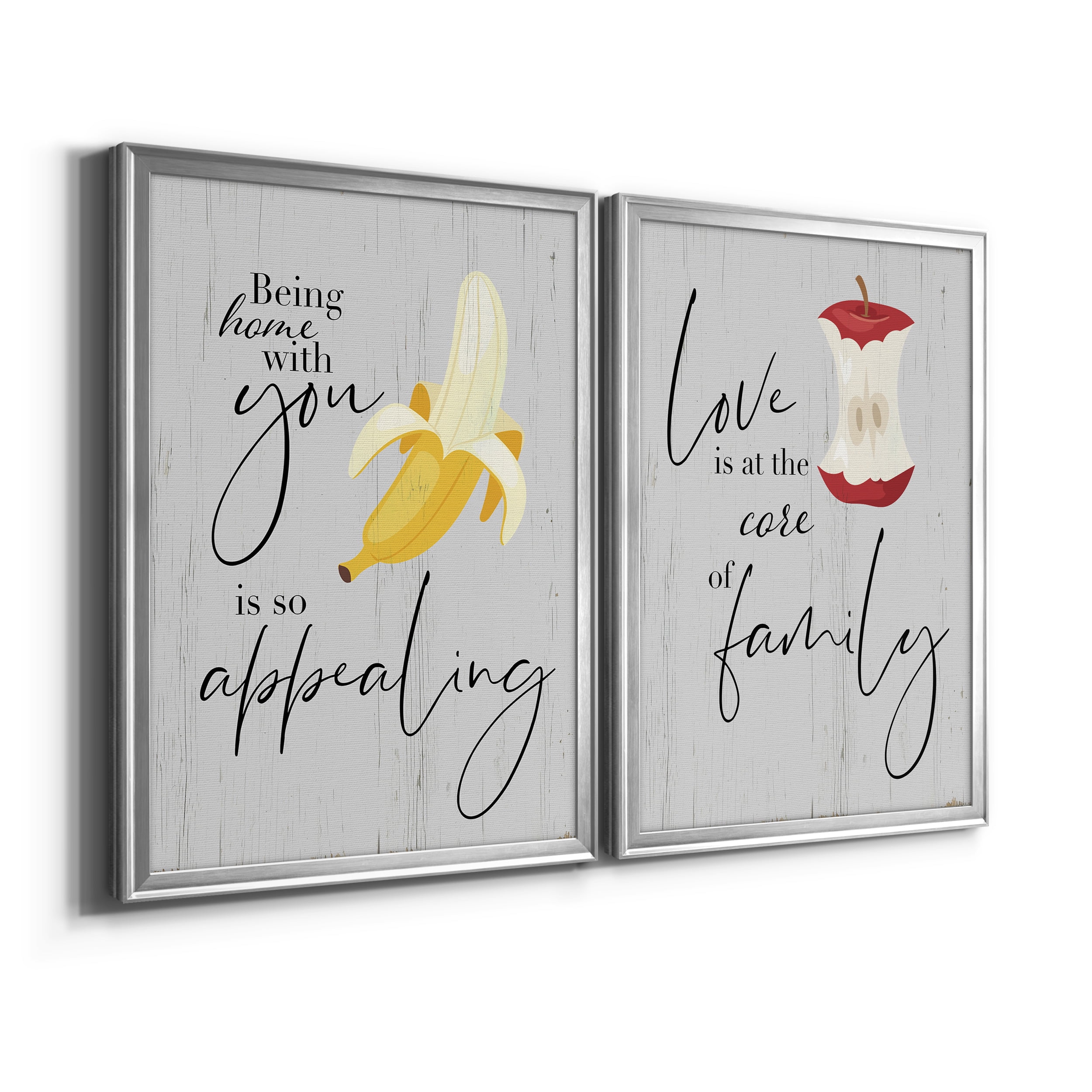 2 Piece Set So Appealing Premium Framed Canvas - Ready to Hang - 22.5 x 30.5 Each - Silver Frame