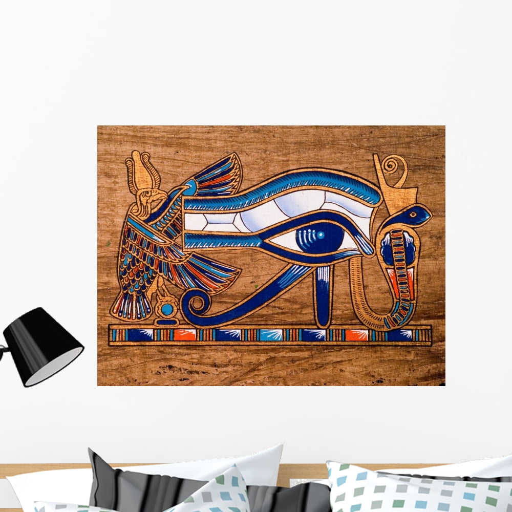 Egyptian Papyrus H)orus Eye Wall Mural Decal by Wallmonkeys Vinyl Peel ...
