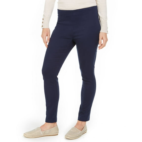 Charter Club Womens Chelsea Tummy Control Pants Ntrepid Blue 14